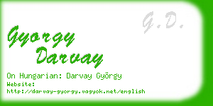 gyorgy darvay business card